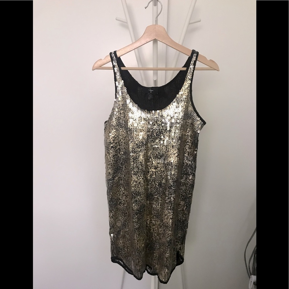 Aqua sequin dress